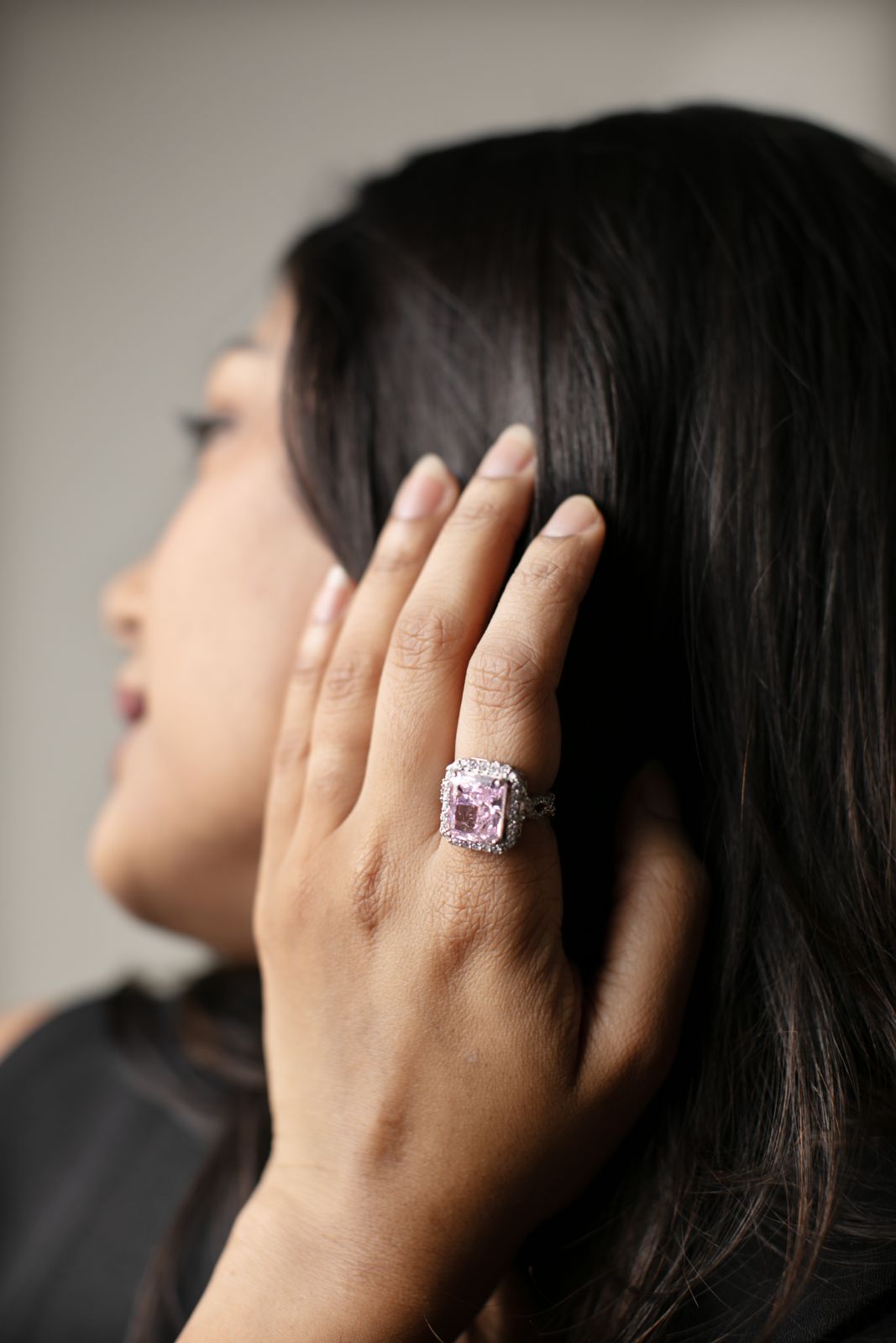 ROSE SOLITAIRE COCKTAIL RING